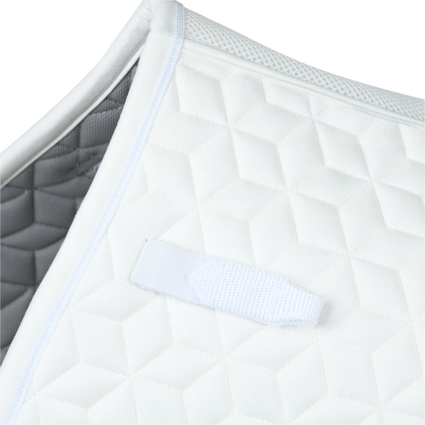 2026 WeatherBeeta Suede Elite Air-Tec Jump Shaped Saddle Pad 1030347007 - White